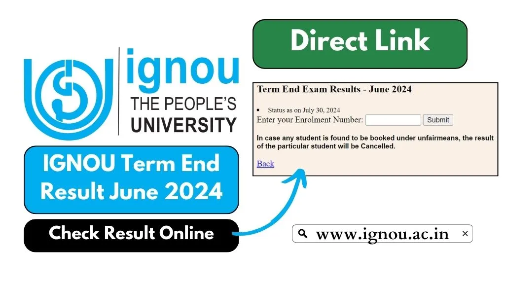 IGNOU Term End Result June 2024