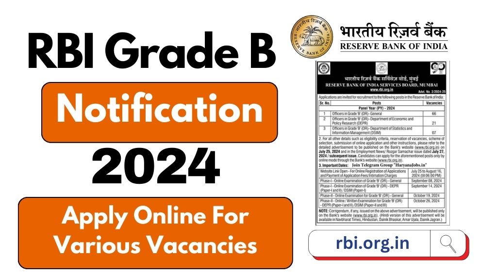 RBI Grade B Notification 2024