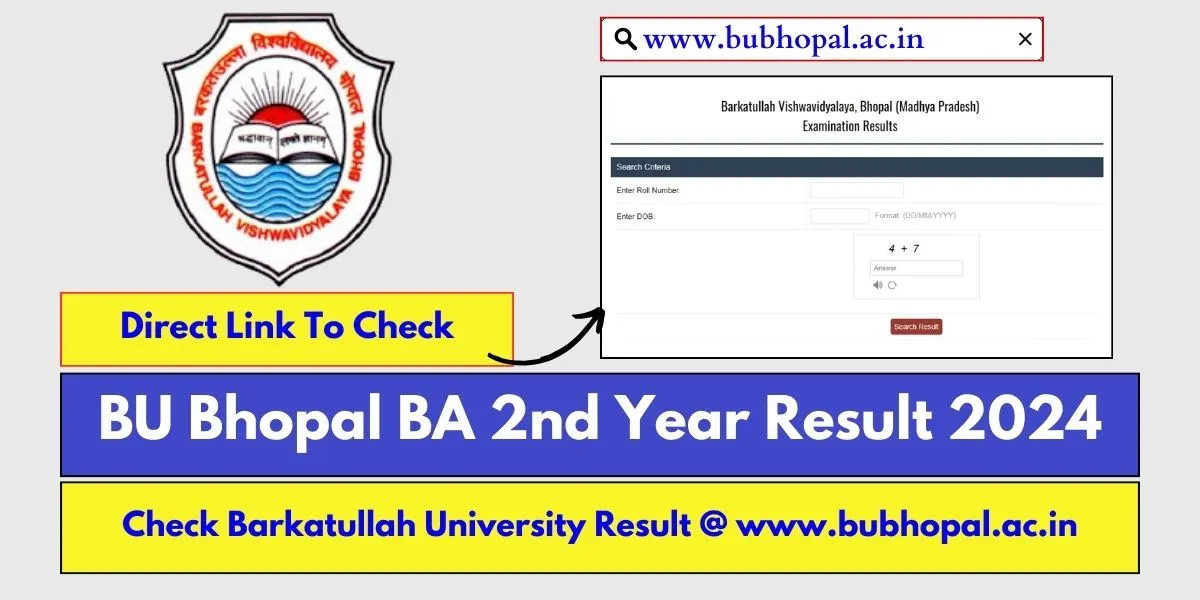 BU Bhopal BA 2nd Year Result 2024