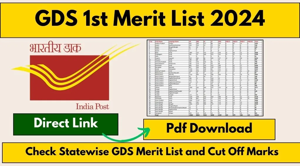 GDS 1st Merit List 2024