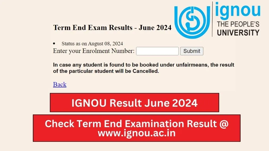 IGNOU Result June 2024