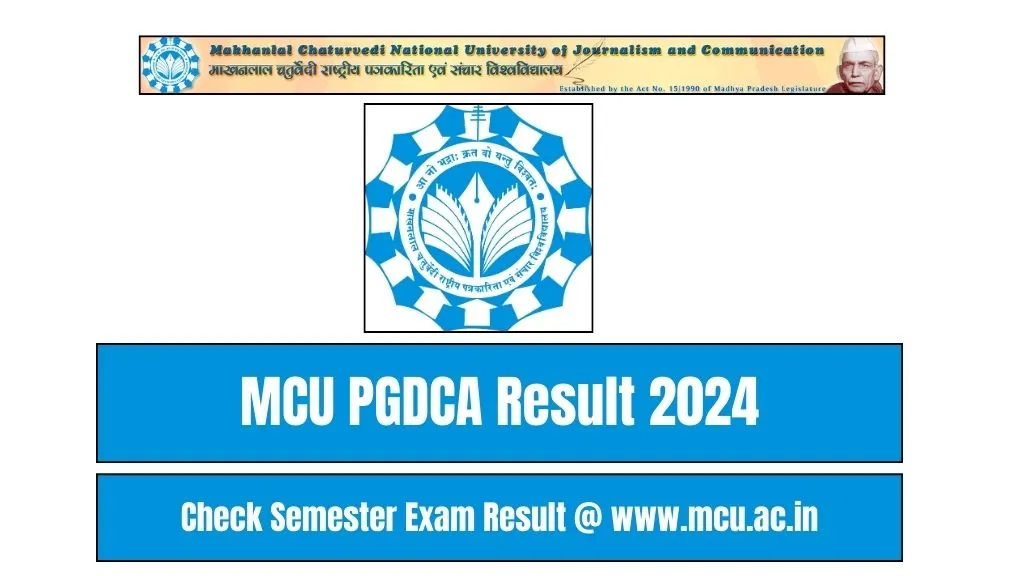 MCU PGDCA Result 2024