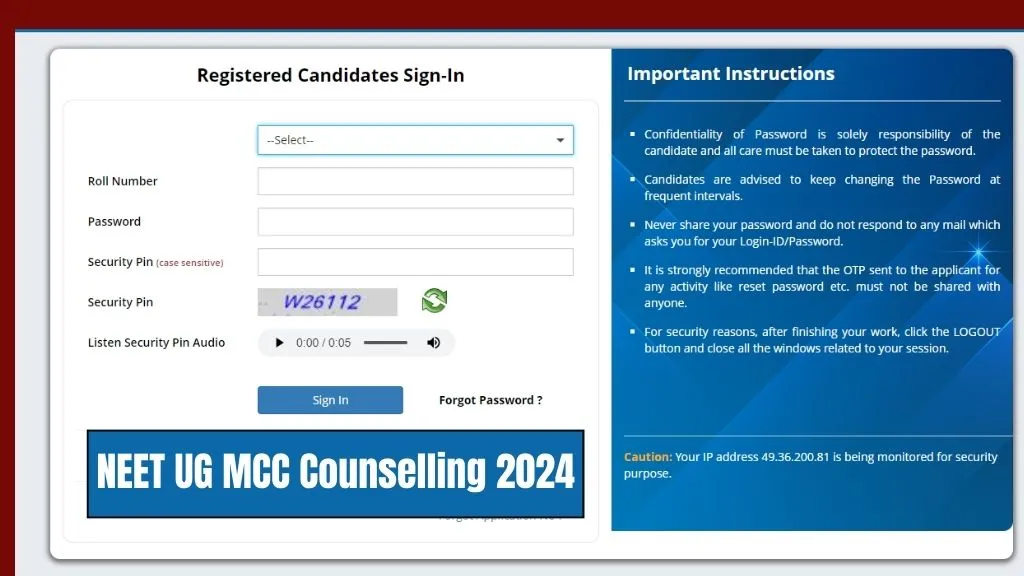 NEET UG MCC Counselling 2024