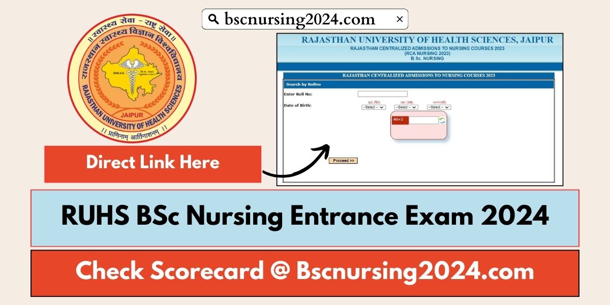 RUHS BSc Nursing Entrance Exam 2024